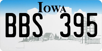 IA license plate BBS395