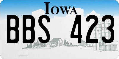 IA license plate BBS423