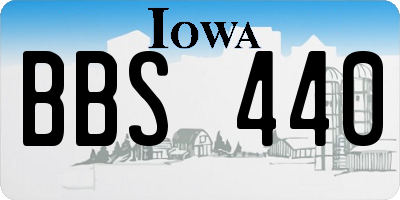 IA license plate BBS440
