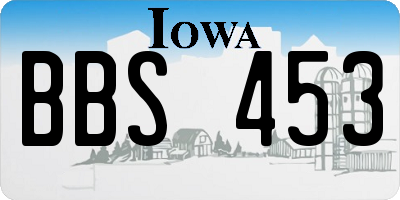 IA license plate BBS453