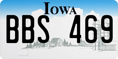 IA license plate BBS469