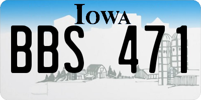 IA license plate BBS471