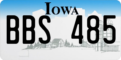 IA license plate BBS485