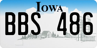IA license plate BBS486