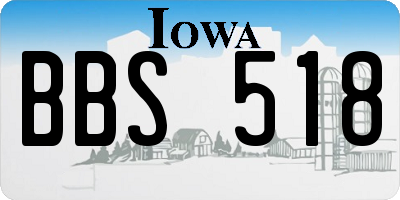 IA license plate BBS518