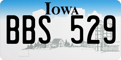 IA license plate BBS529