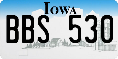 IA license plate BBS530