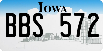 IA license plate BBS572