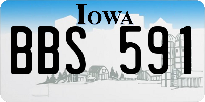 IA license plate BBS591