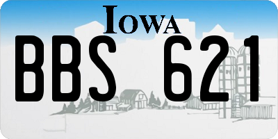 IA license plate BBS621