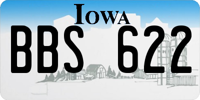 IA license plate BBS622