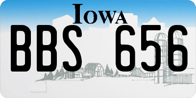 IA license plate BBS656