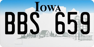 IA license plate BBS659