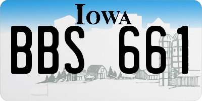 IA license plate BBS661
