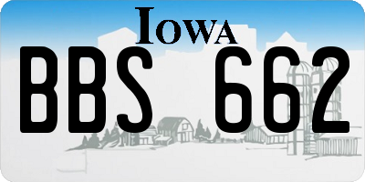 IA license plate BBS662