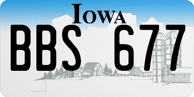 IA license plate BBS677