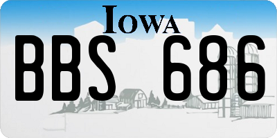 IA license plate BBS686