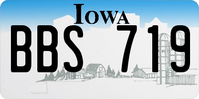 IA license plate BBS719