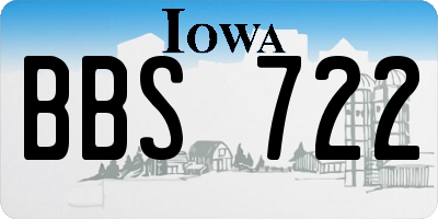 IA license plate BBS722