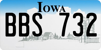 IA license plate BBS732