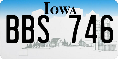 IA license plate BBS746