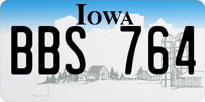 IA license plate BBS764