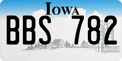 IA license plate BBS782