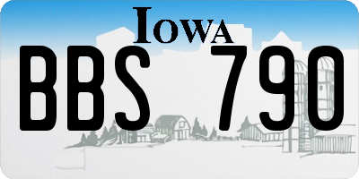 IA license plate BBS790