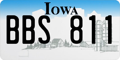 IA license plate BBS811