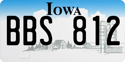 IA license plate BBS812
