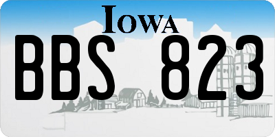 IA license plate BBS823