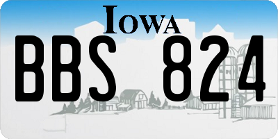 IA license plate BBS824