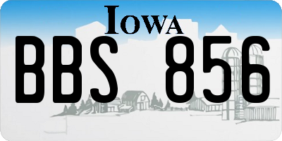 IA license plate BBS856