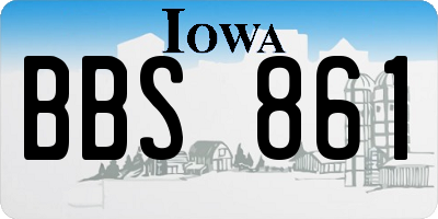 IA license plate BBS861
