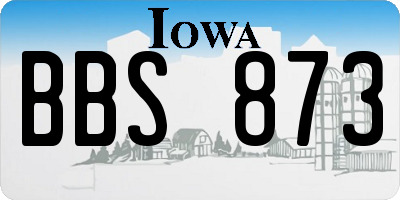 IA license plate BBS873