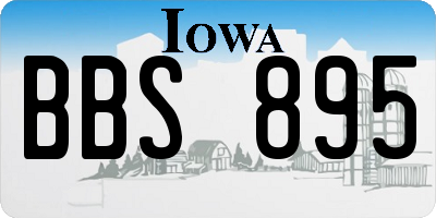 IA license plate BBS895