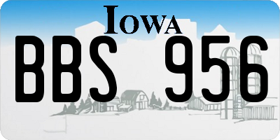IA license plate BBS956