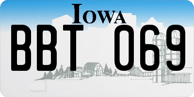 IA license plate BBT069