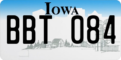 IA license plate BBT084