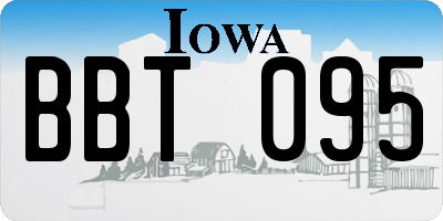 IA license plate BBT095