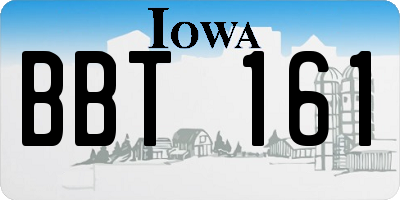 IA license plate BBT161