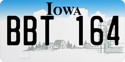 IA license plate BBT164