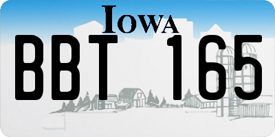 IA license plate BBT165