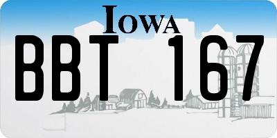 IA license plate BBT167