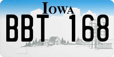 IA license plate BBT168