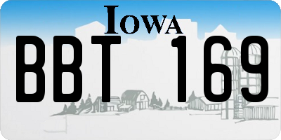 IA license plate BBT169