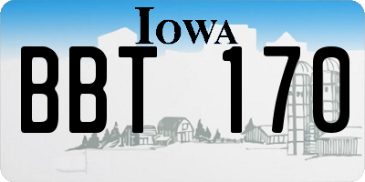 IA license plate BBT170