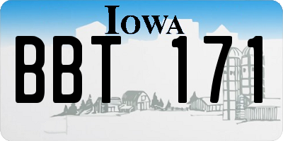 IA license plate BBT171