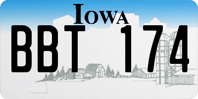 IA license plate BBT174