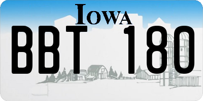 IA license plate BBT180